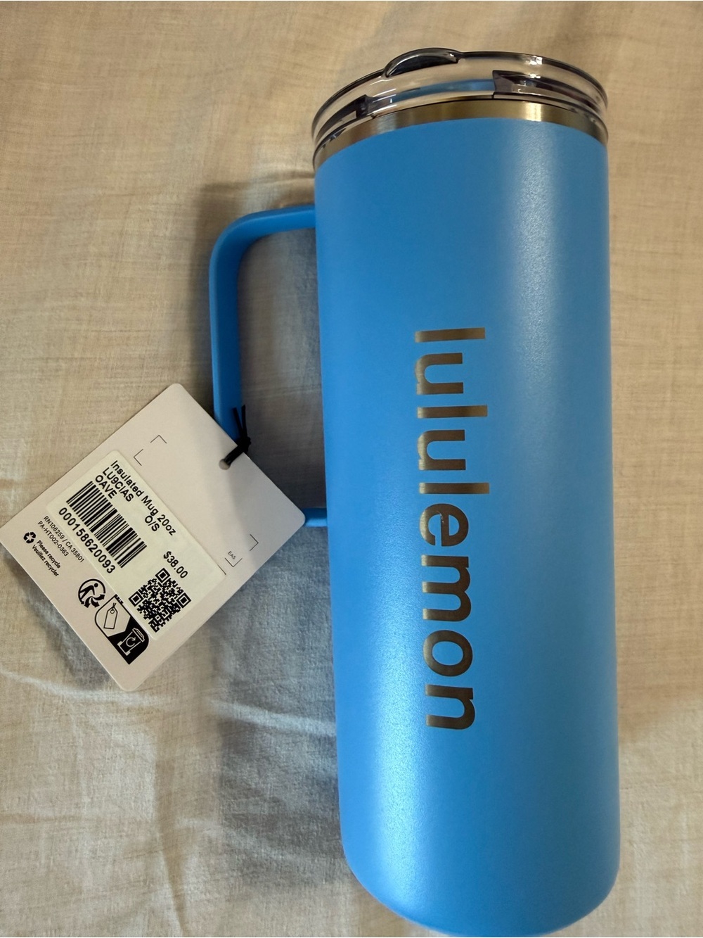 NWT Lululemon Insulated Mug in Ocean Wave 20 oz - Picture 5 of 7